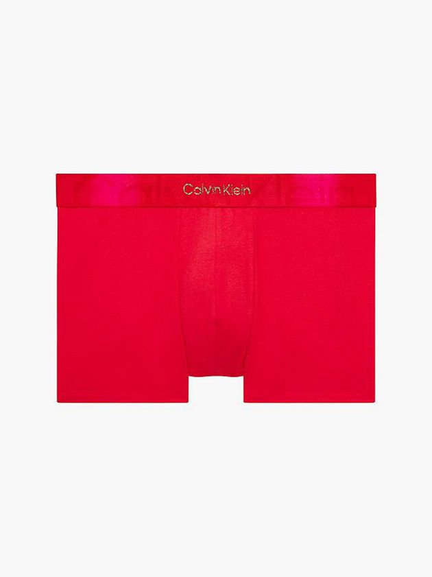 Calvin Klein USA Embossed Icon Mens Trunks Red 4509273-IN